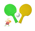 Funblast Plastic Rackets Set Of 2 For Kids  Badminton, Tennis Toys, Small Multicolor