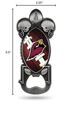 Rico Industries Nfl Magnetic Metal Bottle Opener Party Starter, Arizona Cardinals
