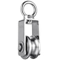 Serplex Cable Pulley Wheel 304 Stainless Steel Hoisting Pulley Wheel Smooth Bearing Cable Pulley Wheel With Loop 551Lbs High Loa