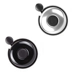 Rekata 2 Pack Aluminum Bike Bell, Loud Sound Bicycle Bell For Adults Kids Girls Boy (Black + Silver)