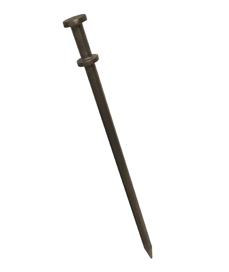 Moose Supply Double Head Tent Stakes - Heavy Duty Steel Tent Stakes, Versatile Ground Spikes To Anchor Commercial Inflatables, P