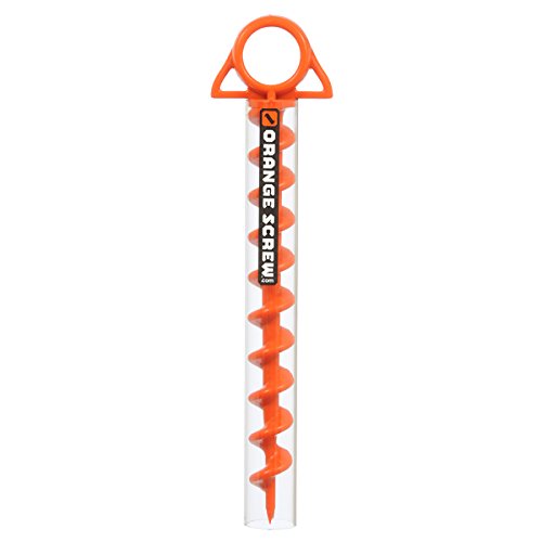 Orange Screw: The Ultimate Tent Stake  Large Single  Made In Usa