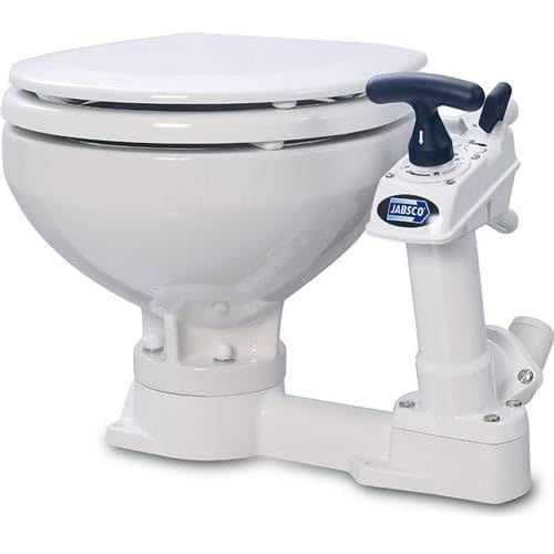Jabsco 29120-5100 Twist N'Lock, Manual Marine Toilet, Regular Bowl, Soft Close
