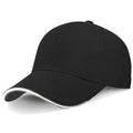 Plain Baseball Sport Cap, Black With Adjustable Strap, MenS Stylish Head Hat, Pack Of 1