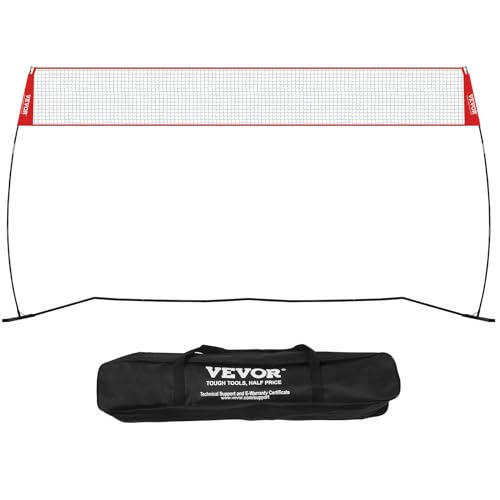 Vevor Freestanding Volleyball Training Net For Indoor Or Outdoor Use, Adjustable Height Portable Net System With Carrying Bag, P