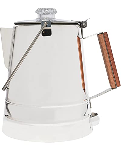 Coletti Butte Camping Coffee Pot - Campfire Coffee Pot - Stainless Steel Coffee Maker For Outdoors Or Stovetop (14 Cup)