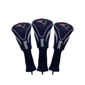 Team Golf Nfl New England Patriots Contour Golf Club Headcovers (3 Count) Numbered 1, 3, & X, Fits Oversized Drivers, Utility, R