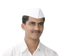 Fqzilon 100% Cotton White Authentic Gandhi Topi/Traditional White Cap/Marathi Wedding Topi/Pooa Topi/Cap For Present In Function