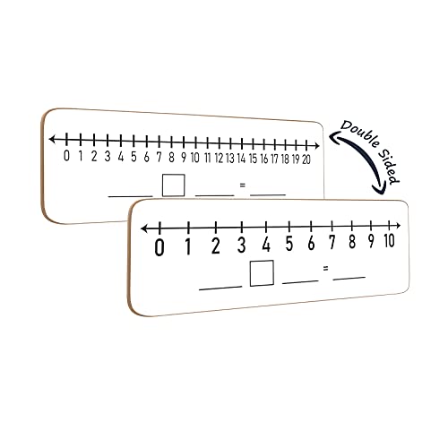 2 Pack Dry Erase Number Line Board 4Ax12A Inch Lapboard Double Sided White Board Featuring 0-10 Number Line On One Side 0-20 On 
