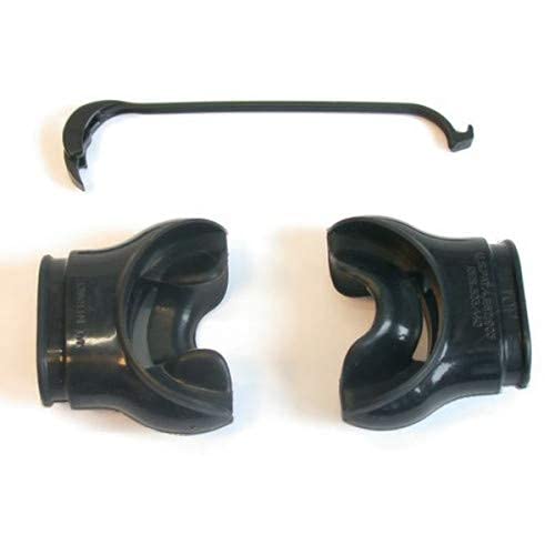 Aqua Lung Comfo-Bite Mouthpiece, Black 2Pack