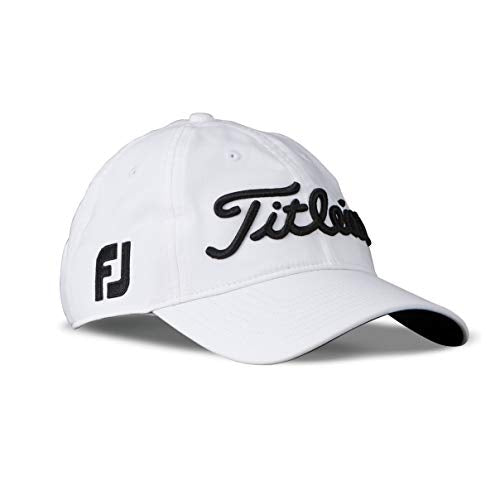 Titleist Men'S Tour Performance Golf Hat, Staff White/Black