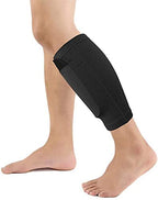 Soccer Shin Guard Sock, Leg Performance Support Football Compression Calf Sleeves With Pocket Can Holding Shin Pads, Comfort Bre