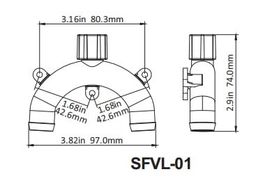 Seaflo Vented Loop Choose Size And Pack Quantity (3/4'', 2-Pack)