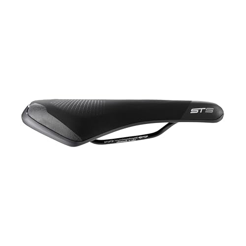 Selle Italia St 5 Flow, S, Road Bike Saddle - For Men And Women, Commuting, Fitness, City Biking 276 X 155Mm, 396G, Black/Hi-Viz