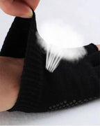 Yl Trd V 2 Packs Of Non Slip Fingerless Yoga Gloves Exercise Gloves Workout Gloves (Transparent Dots)