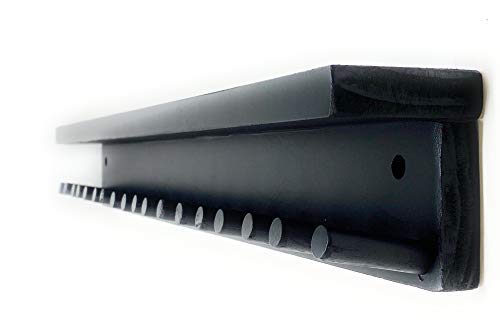 Solid Wood Baseball Mini Size Bat Rack Up To 17 Bats 6 Balls Black Custom Deluxe M17B6