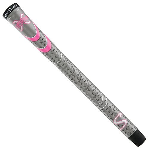 SuperStroke Cross Comfort Golf Club Grip, Gray/Pink (Undersize), Pack of 13 Soft & Tacky Polyurethane That Boosts Traction X-Sty