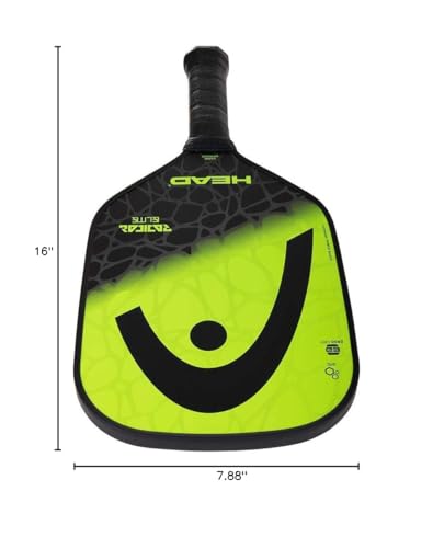 Head Fiberglass Pickleball Paddle - Radical Elite Paddle W Honeycomb Polymer Core & Comfort Grip