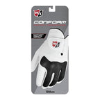 Wilson Men'S Conform Golf Glove - Left Hand, White/Black, X-Large