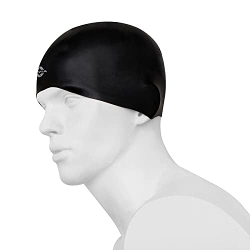Nivia Classic Silicone Swimming Cap for Adults, Swimming Cap Long Hair, Swimming Pool Cap, Swimming Cap for Women &Men, Silicone