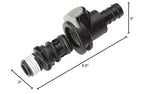 Attwood 8838Us6 Universal Male And Female Sprayless Connector With Thread Sealant