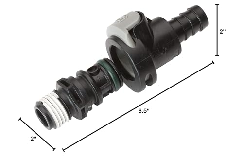 Attwood 8838Us6 Universal Male And Female Sprayless Connector With Thread Sealant