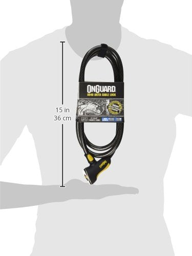 Onguard 8040 Akita 12Mm X 6' Cable Lock, Black