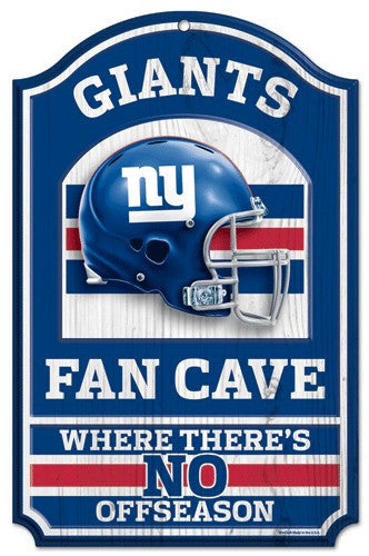 New York Giants Wood Sign - 11x17 Fan Cave Design