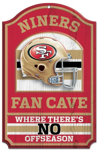 San Francisco 49ers Wood Sign - 11x17 Fan Cave Design
