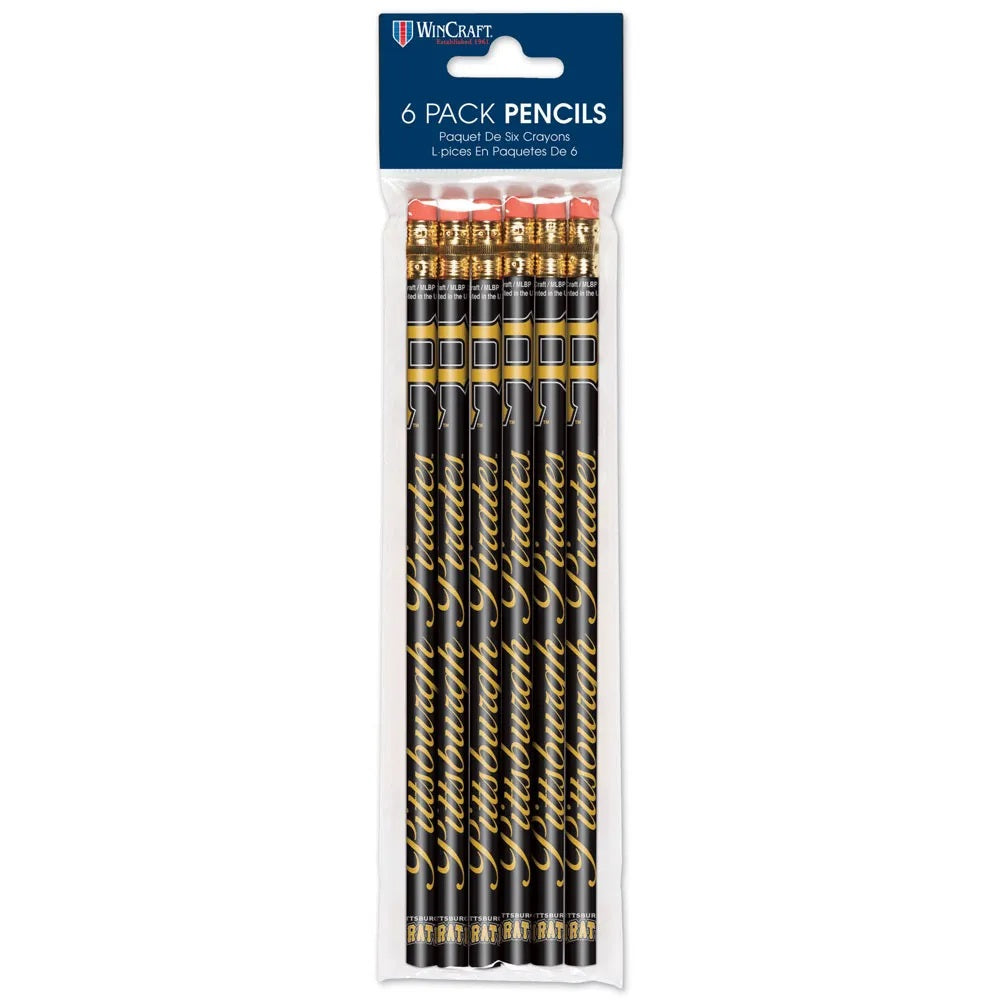 Pittsburgh Pirates Pencil 6 Pack - Special Order