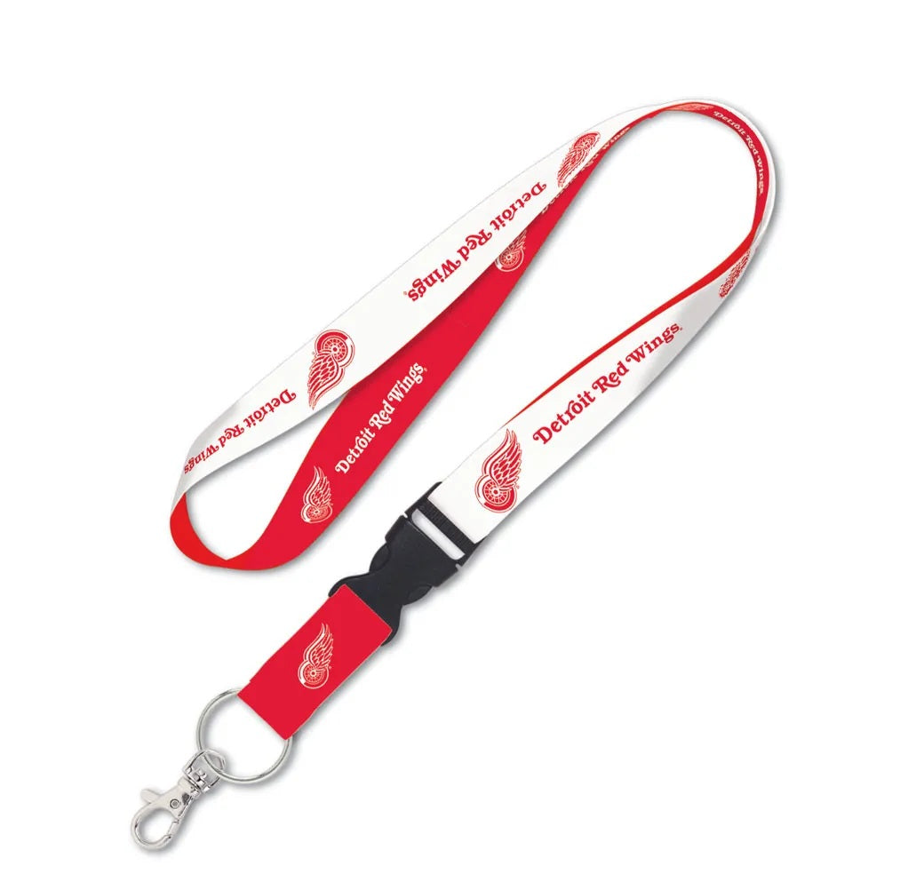 Detroit Red Wings Lanyard with Detachable Buckle Two Color - Special Order
