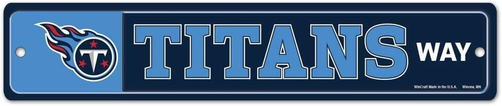 Tennessee Titans Sign 3.75x19 Plastic Street Style - Special Order