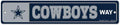 Dallas Cowboys Sign 3.75x19 Plastic Street Style - Special Order