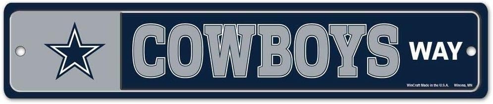 Dallas Cowboys Sign 3.75x19 Plastic Street Style - Special Order