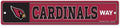Arizona Cardinals Sign 3.75x19 Plastic Street Style - Special Order