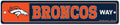 Denver Broncos Sign 3.75x19 Plastic Street Style - Special Order