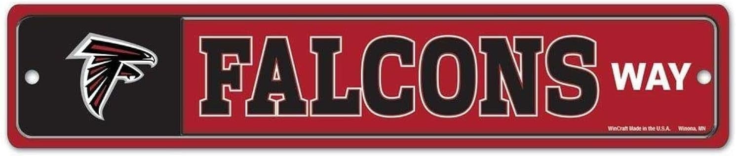 Atlanta Falcons Sign 3.75x19 Plastic Street Style - Special Order
