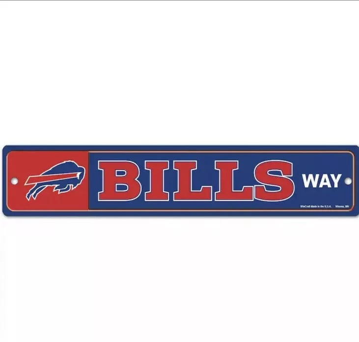Buffalo Bills Sign 3.75x19 Plastic Street Style - Special Order