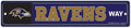 Baltimore Ravens Sign 3.75x19 Plastic Street Style - Special Order