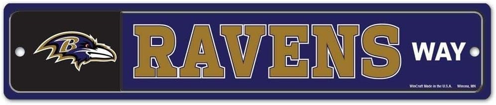 Baltimore Ravens Sign 3.75x19 Plastic Street Style - Special Order