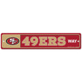San Francisco 49ers Sign 3.75x19 Plastic Street Style - Special Order