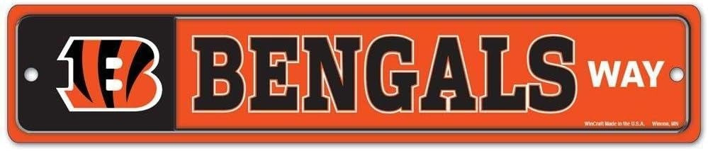Cincinnati Bengals Sign 3.75x19 Plastic Street Style - Special Order