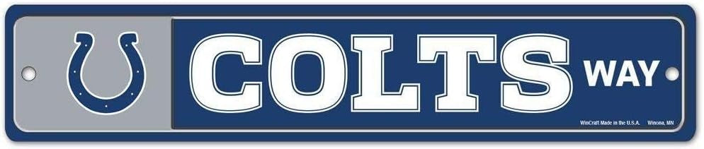 Indianapolis Colts Sign 3.75x19 Plastic Street Style - Special Order