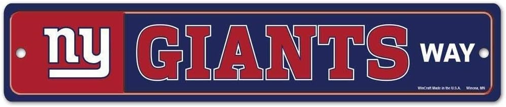 New York Giants Sign 3.75x19 Plastic Street Style - Special Order