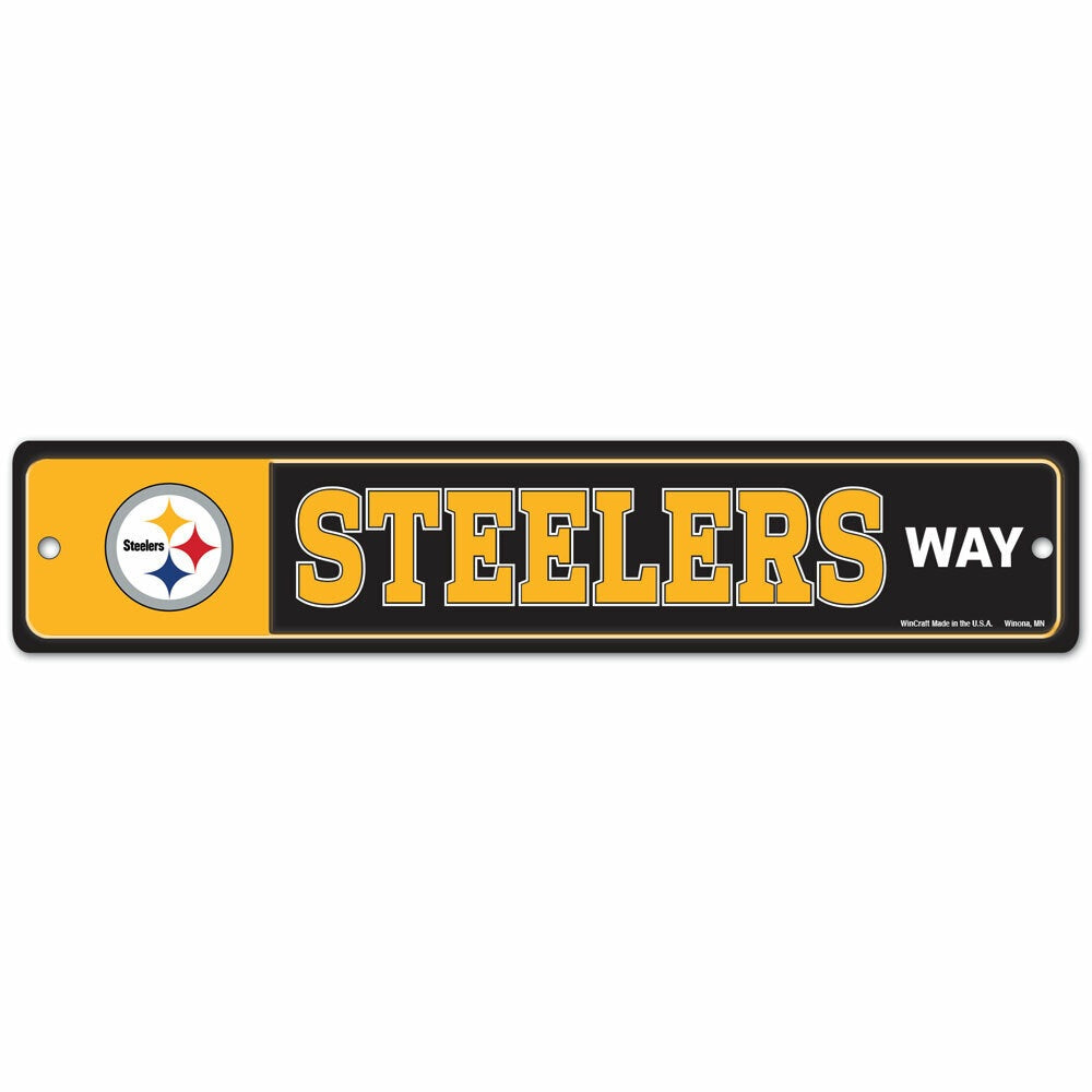 Pittsburgh Steelers Sign 3.75x19 Plastic Street Style - Special Order
