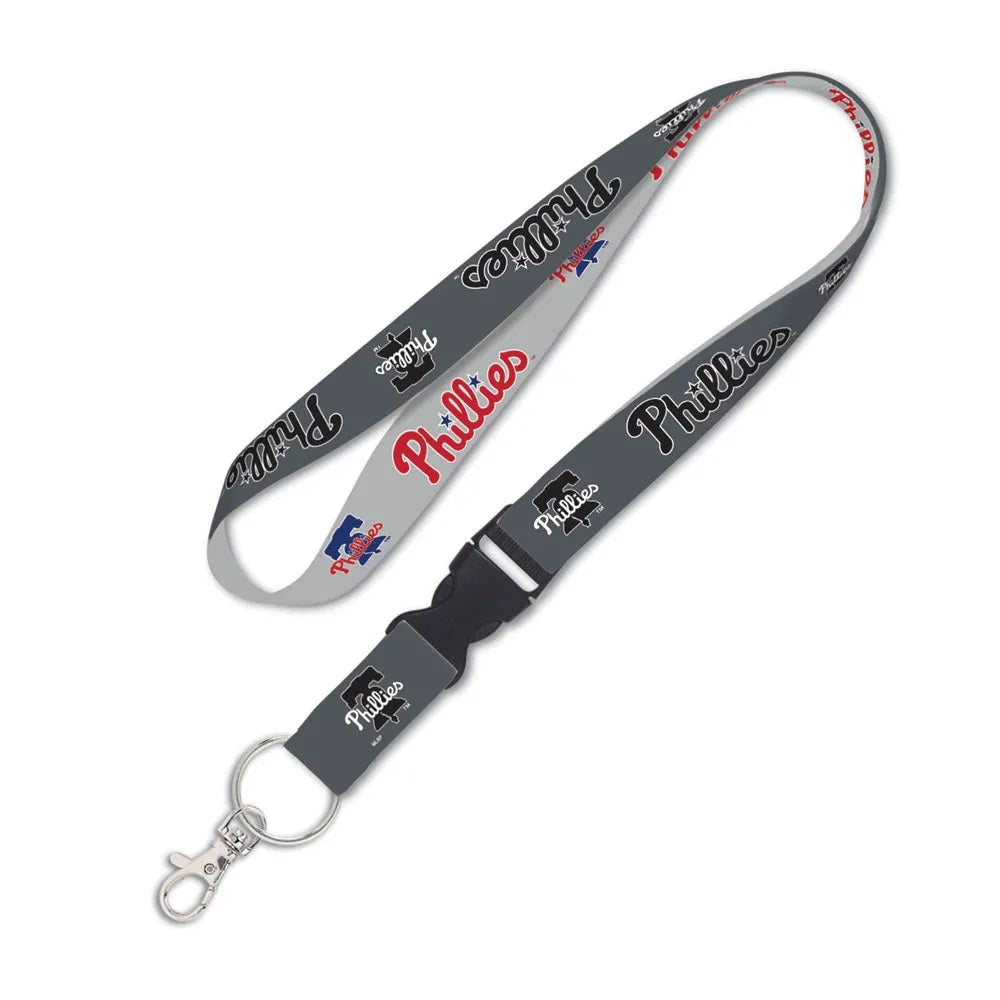 Philadelphia Phillies Lanyard with Detachable Buckle Charcoal - Special Order