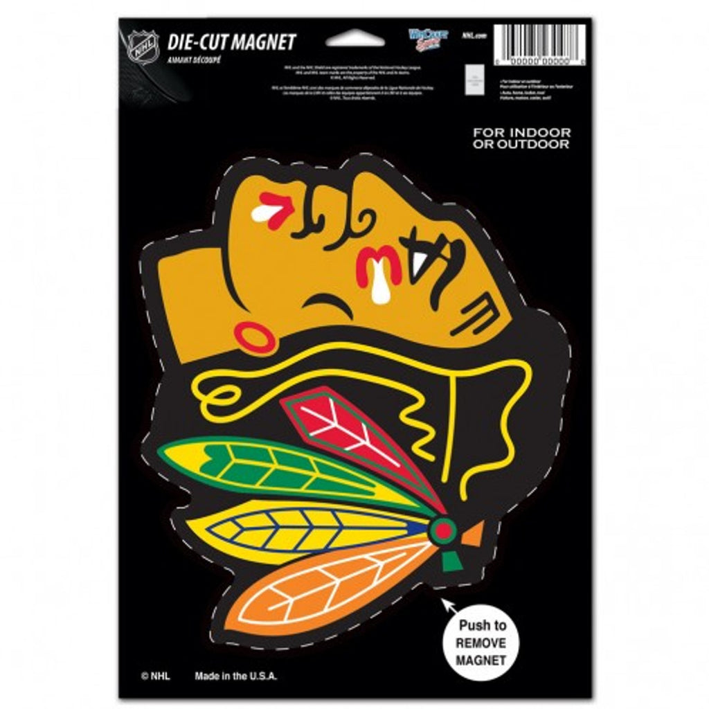 Chicago Blackhawks Magnet 6.25X9 Die Cut Logo Design - Special Order