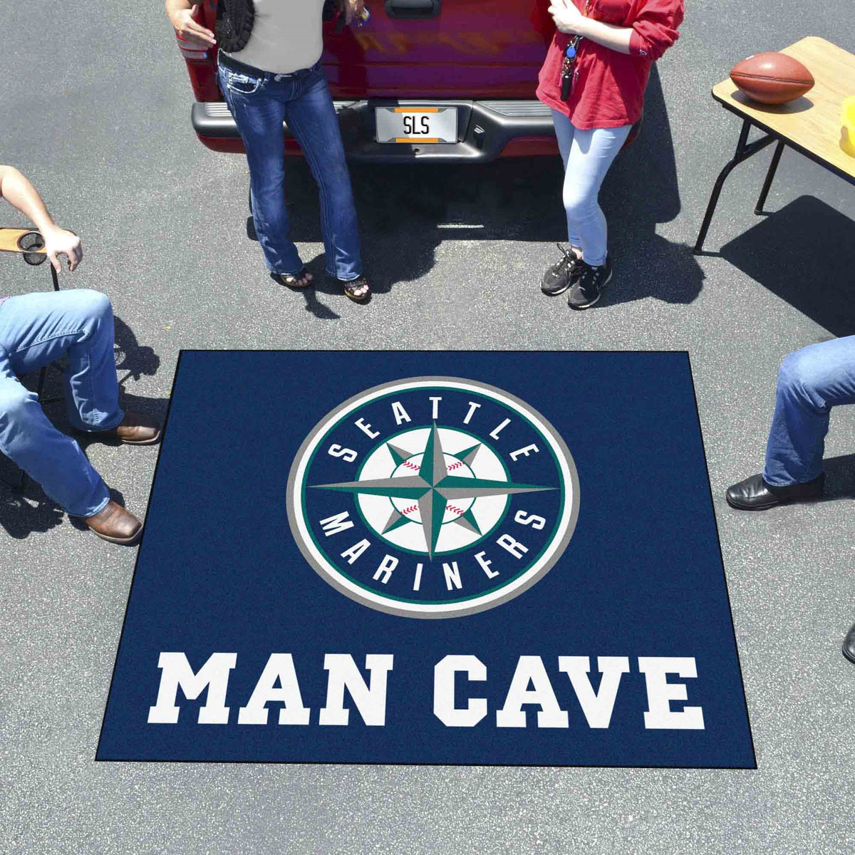 Seattle Mariners Man Cave Tailgater Rug  5ft. x 6ft.