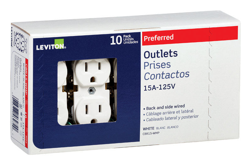 Outlet Dplx 15A Wht (Pack Of 1)