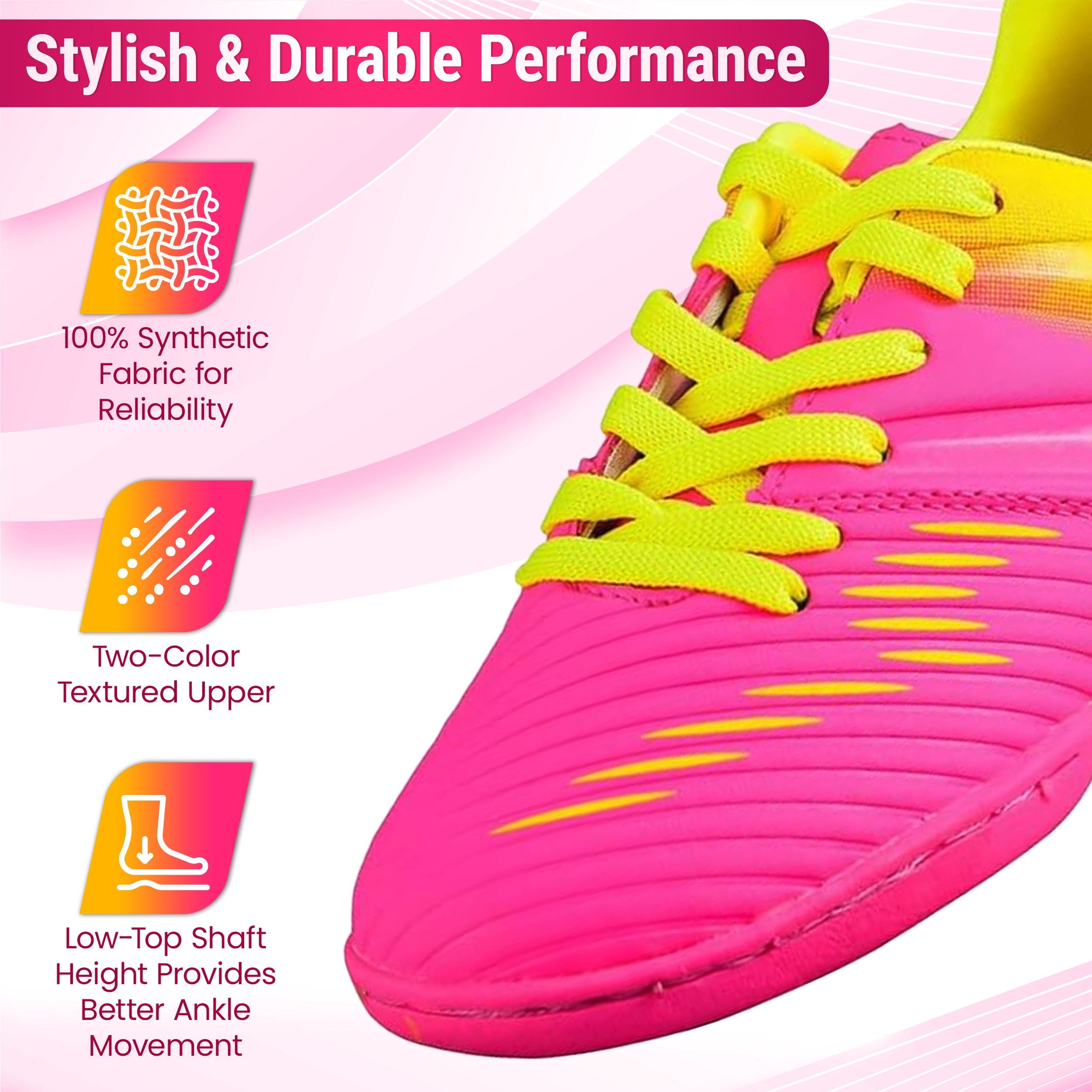 Liga Indoor Soccer Shoes -Pink - Vizari Sports